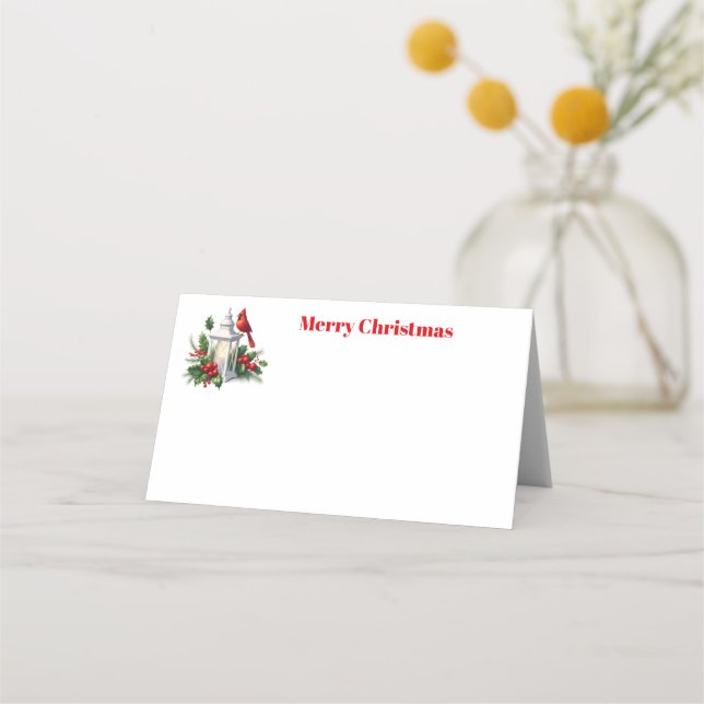 Weihnachtslaterne Platzkarte (Vorderseite)