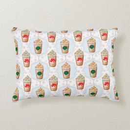 Weihnachtslatte Ogee Snowflake Muster Dekokissen