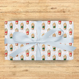 Weihnachtslatte Ogee Snowflake Muster Geschenkpapier