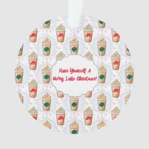 Weihnachtslatte Ogee Snowflake Muster Ornament