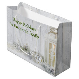Weihnachtslattern und Ornamente Große Geschenktüte