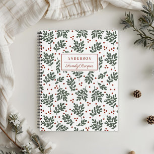 Weihnachtslaub Familienrezept  Notizbuch