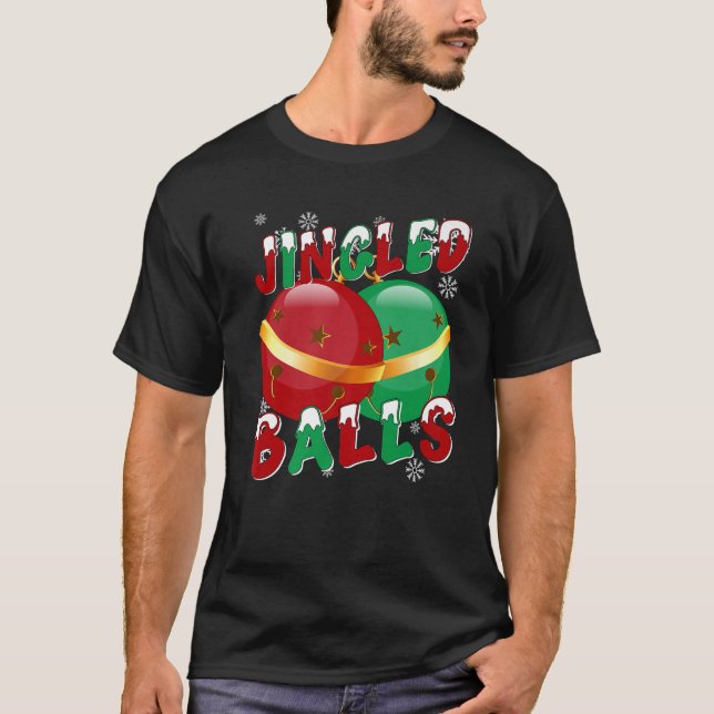 Weihnachtslauf 5K Gingled Balls Holiday Team Runni T-Shirt (Vorderseite)