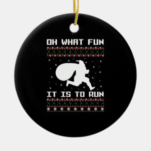 Weihnachtslauf, was für ein Spaß es ist zu laufen Keramik Ornament