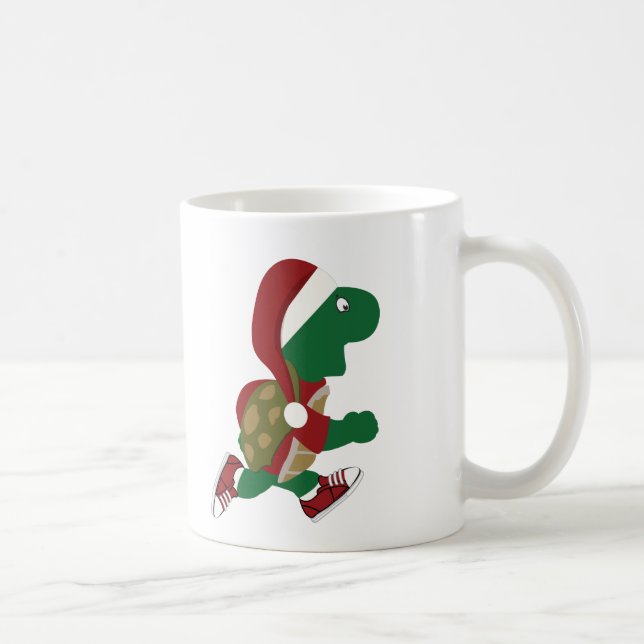 Weihnachtslaufende Schildkröte Kaffeetasse (Rechts)