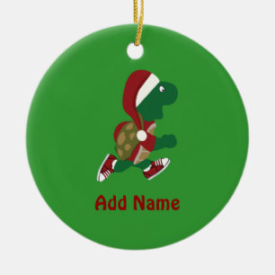 Weihnachtslaufende Schildkröte Keramik Ornament