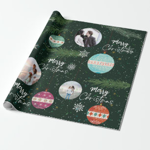 Weihnachtsleaf Snowflake Ornamente Individuelle Na Geschenkpapier