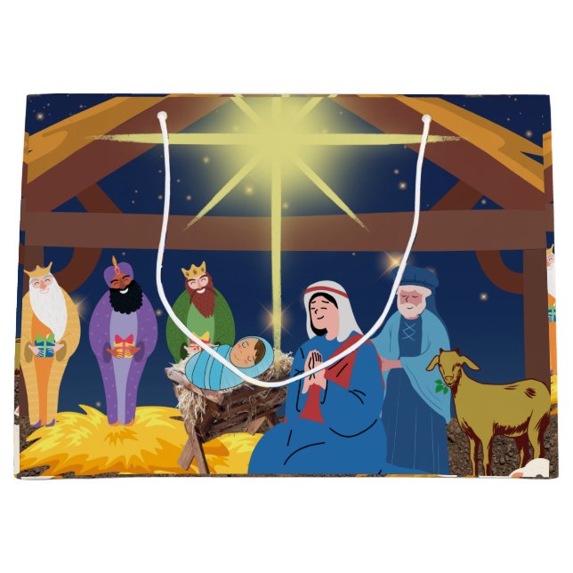 Weihnachtsleben Große Geschenktüte (Vorderseite)