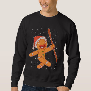 Weihnachtslebkuchen Mit Santa Hut Geschenk Für Xma Sweatshirt