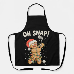 Weihnachtslebkuchen Oh Snap Cookie Golf Golfer Schürze