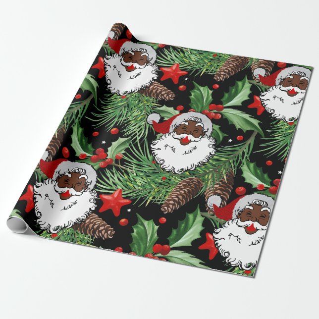 Weihnachtsleder Geschenkpapier (Ungerollt)