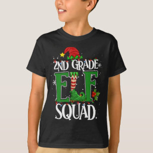 Weihnachtslehrer 2. Klasse Elf Squad Xmas Lights T-Shirt