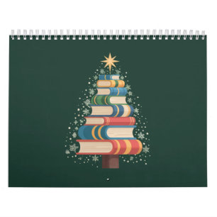 Weihnachtslehrer Bücher Baum Xmas Leseferien Kalender