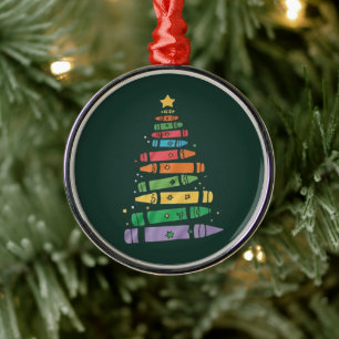 Weihnachtslehrer Buntstift Baum Hübsche Weihnachts Ornament Aus Metall