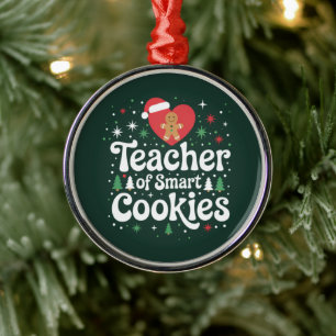 Weihnachtslehrer der cleveren Kekse Ornament Aus Metall