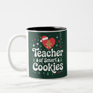 Weihnachtslehrer der schlauen Köpfe Zweifarbige Tasse
