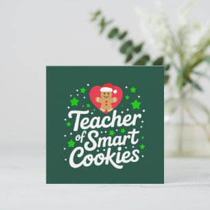Weihnachtslehrer für kluge Cookies Lehrer Leben Einladung
