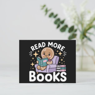 Weihnachtslehrer liest mehr Bücher lustig  Feiertagspostkarte