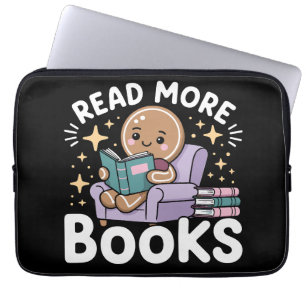 Weihnachtslehrer liest mehr Bücher lustig  Laptopschutzhülle