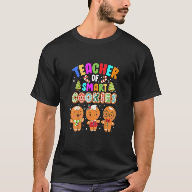 Weihnachtslehrer Niedliche Lebkuchen Kekse Männer  T-Shirt (Vorderseite)