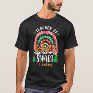 Weihnachtslehrer Niedliches Lebkuchen Kekse Regenb T-Shirt