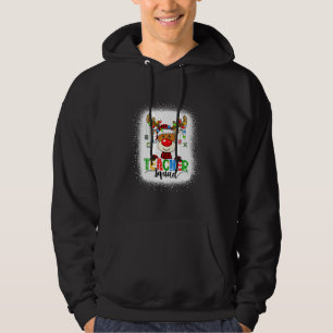 Weihnachtslehrer Squad Reindeer Buffalo Kariert Te Hoodie