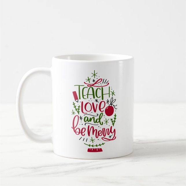 Weihnachtslehrer-Tasse Kaffeetasse (Links)