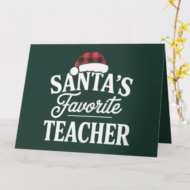 Weihnachtslehrer unterrichten Schüler Karte (Gelbe Blume)