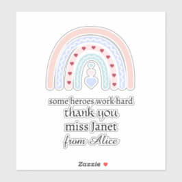 Weihnachtslehrer Vielen Dank für Ihr personalisier Aufkleber