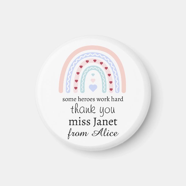 Weihnachtslehrer Vielen Dank für Ihr personalisier Magnet (Vorne)