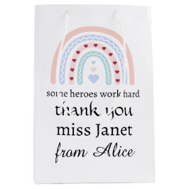 Weihnachtslehrer Vielen Dank für Ihr personalisier Mittlere Geschenktüte
