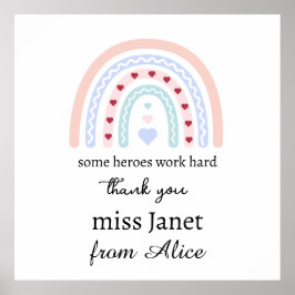 Weihnachtslehrer Vielen Dank für Ihr personalisier Poster