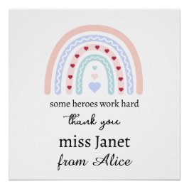 Weihnachtslehrer Vielen Dank für Ihr personalisier Poster