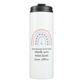 Weihnachtslehrer Vielen Dank für Ihr personalisier Thermosbecher