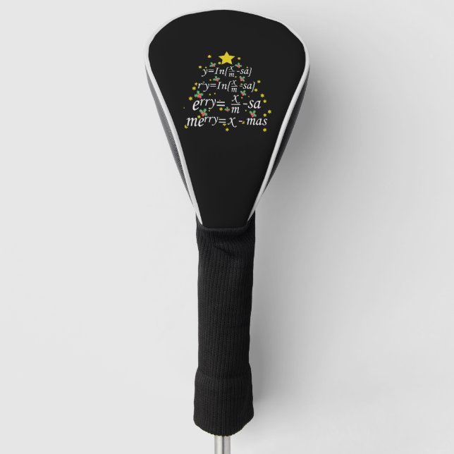 Weihnachtslehrer - Weihnachts-Mathematiklehrerbaum Golf Headcover (Vorderseite)