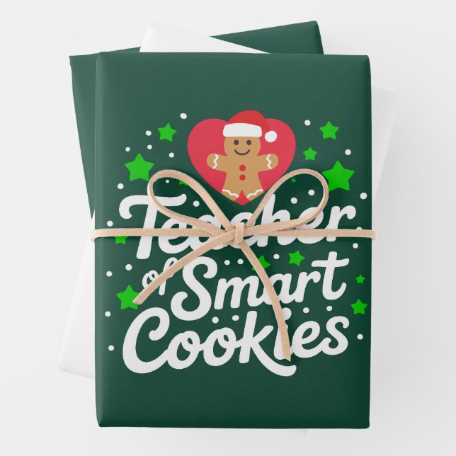 WeihnachtslehrerIn für intelligente Cookies Geschenkpapier Set (Beispiel)