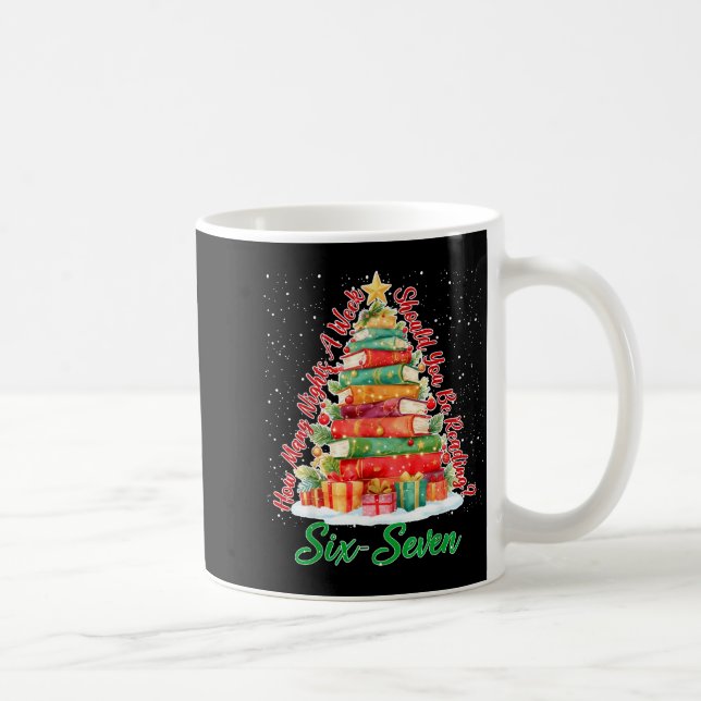 Weihnachtslektüre 67 Six Seven Meme Lehrer Buch L Kaffeetasse (Rechts)