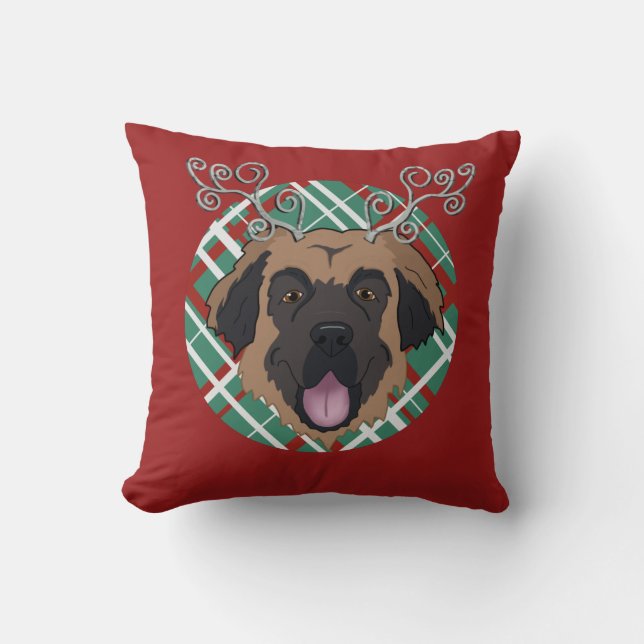 Weihnachtsleonberger Kissen (Vorderseite)