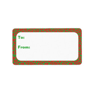 Weihnachtsleopard Adressaufkleber