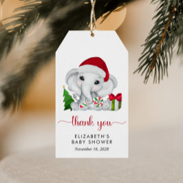 Weihnachtslephant Santa Baby Boy Dusche Danke Geschenkanhänger