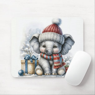 Weihnachtslephon mit Geschenken Mousepad