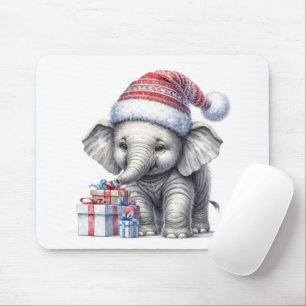 Weihnachtslephon mit Geschenken Mousepad