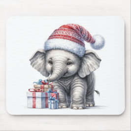 Weihnachtslephon mit Geschenken Mousepad