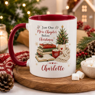 Weihnachtslesebuch Liebhaber Baum Schneeflocke Win Tasse