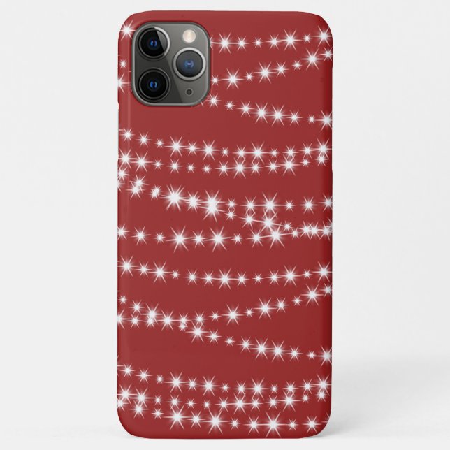 Weihnachtsleuchten auf dem roten iPhone Case (Rückseite)