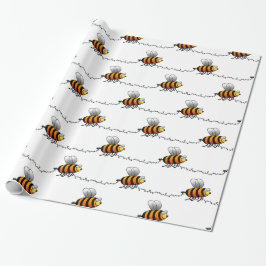 Weihnachtsleuchten Bumble Bee Muster Wrapping Papi Geschenkpapier