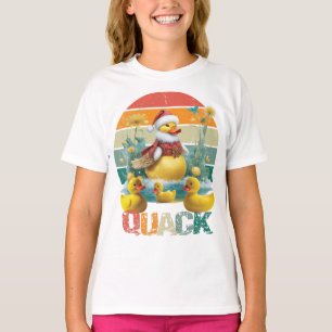 Weihnachtsleuchten Duck mit Weihnachtshut - Entens T-Shirt