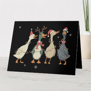 Weihnachtsleuchten Enten Funny Animes Farm Lover Karte