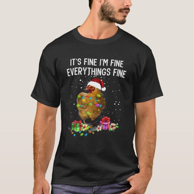 Weihnachtsleuchten für Hähnchen Ich bin gut alles  T-Shirt (Vorderseite)