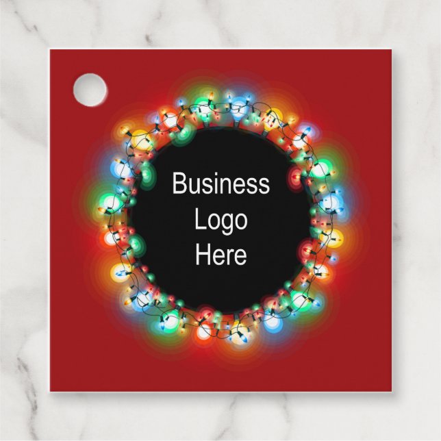 Weihnachtsleuchten für Weihnachtsfeiertage Geschenkanhänger (Vorderseite)